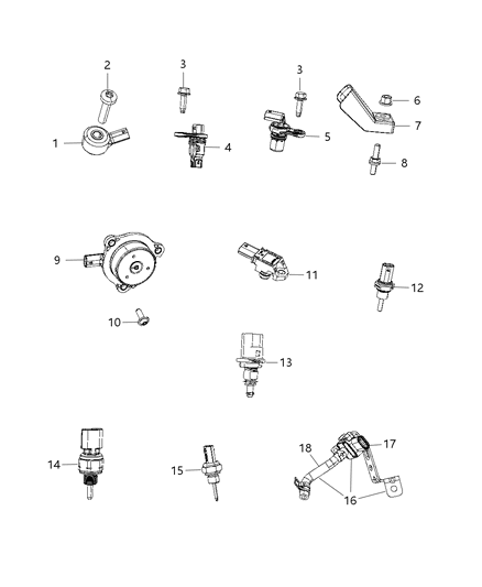 1988 Jeep J20 Sensor Camshaft Diagram for 68080819AC