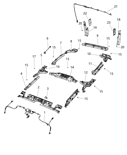 Molding D Pillar Diagram for 6GP03TX7AB