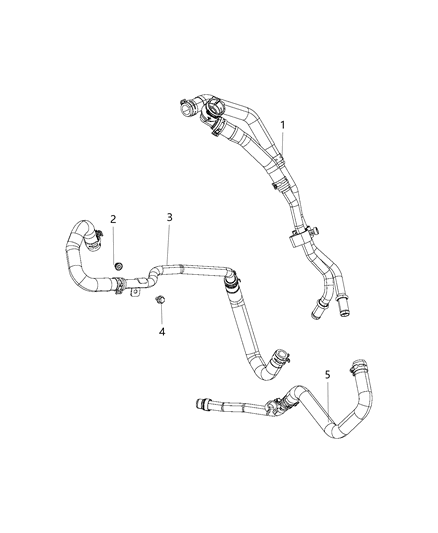 Hose And Tube Heater Return Diagram for 68282487AD