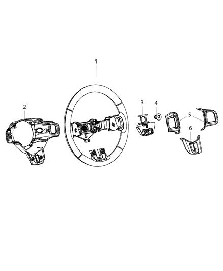 Wheel Steering Diagram for 5SQ15KC5AA