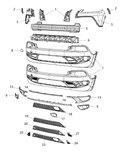 2016 Chrysler 300 Bezel Adaptive Cruise Control Diagram for 68138373AA