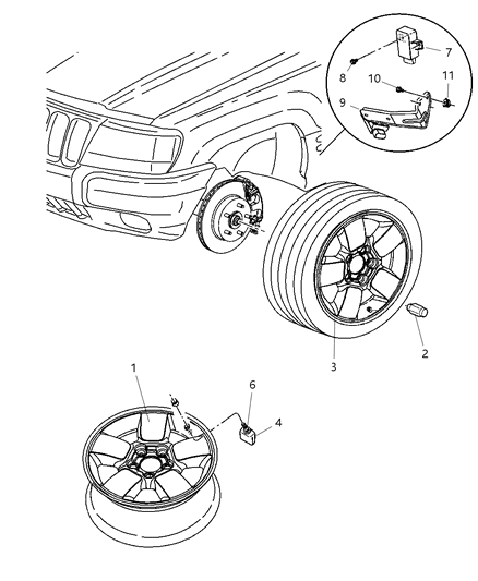 2025 Jeep Grand Cherokee Module Tire Pressure Monitoring Diagram for 56044729AB