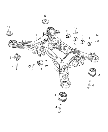 Cradle Rear Suspension Diagram for 4877623AD
