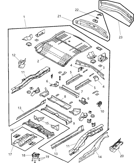 Reinforcement Sill Diagram for 5054052AC