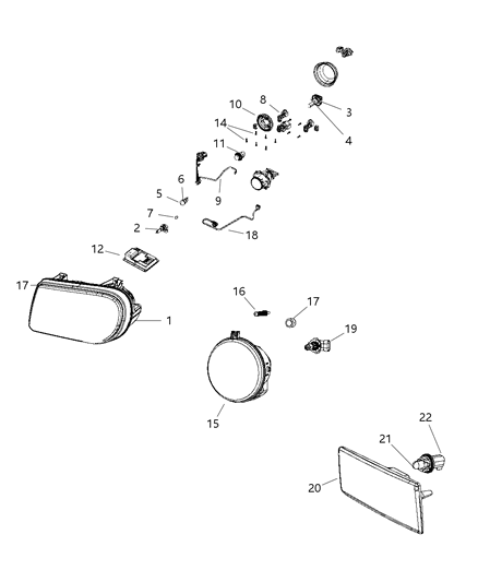 Headlamp Diagram for 4805758AI