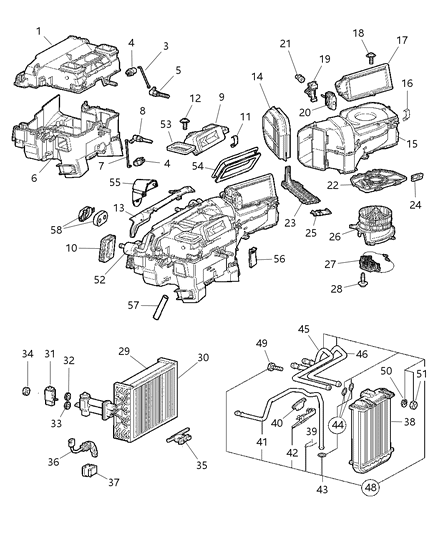 2000 Dodge Durango Motor Blower With Wheel Diagram for 5098030AA