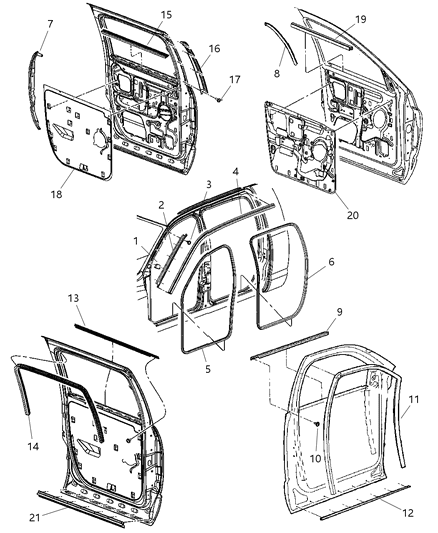 Seal Door Diagram for 55277031AB