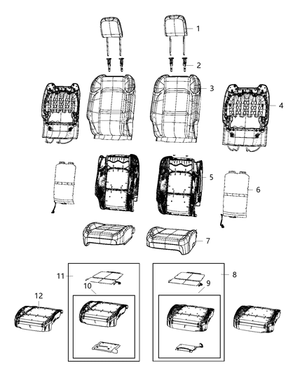1984 Dodge Ramcharger Module Kit Driver Presence Detection Kit, Front Driver Diagram for 68381078AF