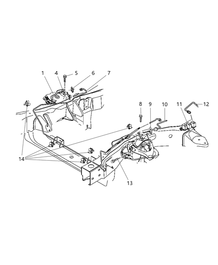 2004 Chrysler PT Cruiser Tube Brake Diagram for 52009880AG