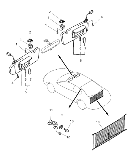 2001 Chrysler Prowler Screw, 5 X 20, Passenger Side Diagram for MF200316