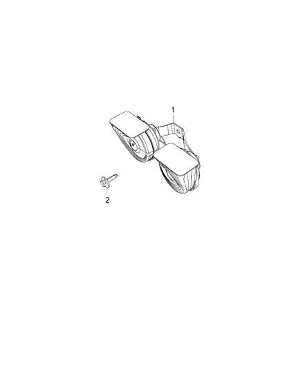 2010 Jeep Patriot Horn And Bracket Dual Diagram for 68297891AA