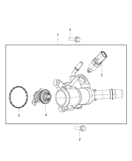 2000 Chrysler Sebring Housing Thermostat Include'S Thermostat Diagram for 5047263AB