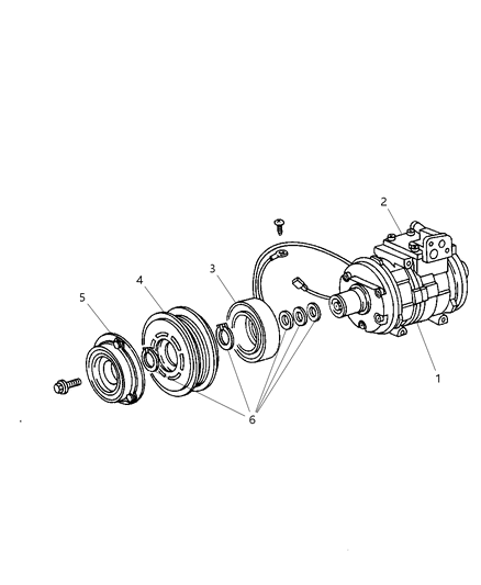 Compressor A/C Will Include Items 2 To 9 Diagram for 55037578AC