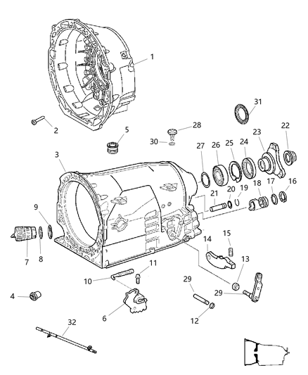 Slinger Output Shaft Seal Diagram for 52108626AA
