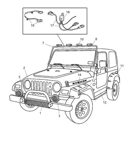 2023 Jeep Grand Wagoneer Cover Kit Light Diagram for 5133151AA
