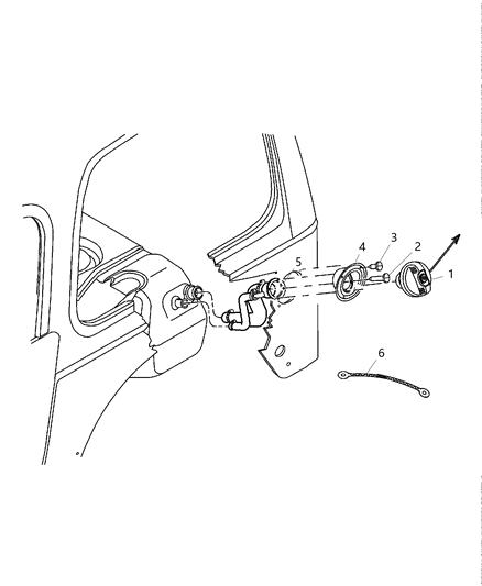 Housing Fuel Filler Diagram for 52127675AE
