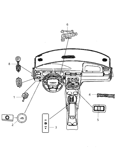 Bezel Switch Diagram for 1CM41XT1AB