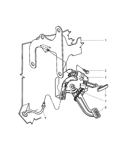Parking Brake Control Diagram for 52009192AC