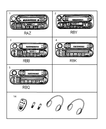1996 Chrysler Concorde Radio AM/FM With CD And Cassette Diagram for 56038555AL