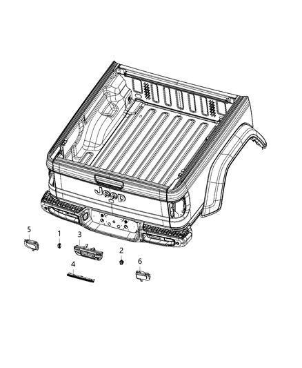 2009 Jeep Commander Handle Tailgate, Rear Outer Diagram for 7AE30JSCAA