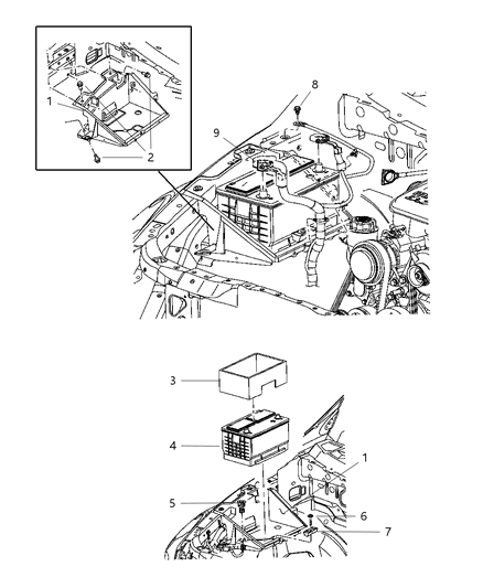 Tray Battery Diagram for 55362632AB