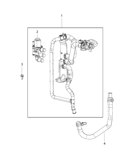 Valve Coolant 2 Way Diagram for 68237835AA