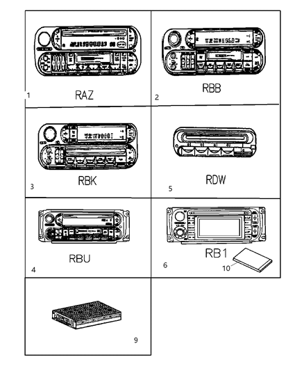 2013 Dodge Charger Radio AM/FM CD W/Nav/Dvd & CD - Ctrl Diagram for 56038629AH