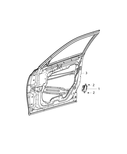 1984 Dodge Ram 50 Module Front Door Diagram for 68424448AC