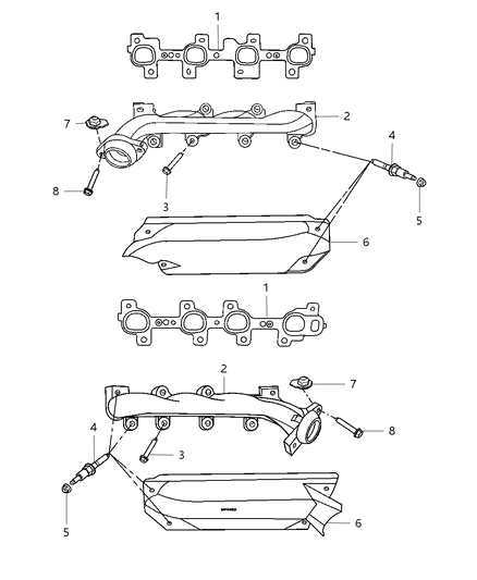 Shield Exhaust Manifold Diagram for 53032834AF