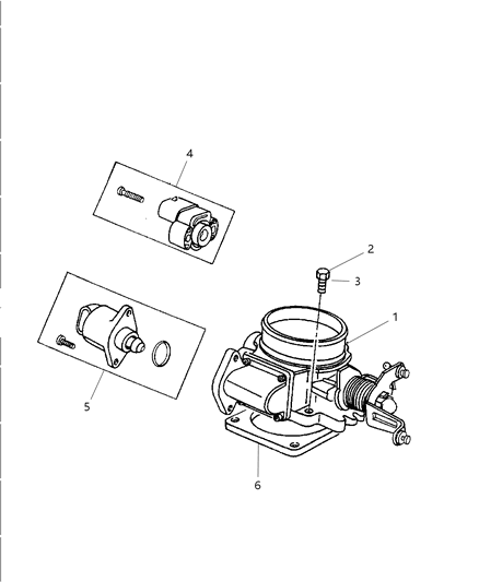 2006 Jeep Wrangler Solenoid Linear Iacv Diagram for 4861325AD
