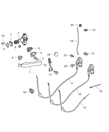 2009 Dodge Sprinter 2500 Striker Door Latch Diagram for 68010232AA
