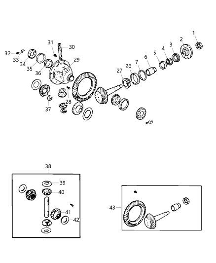 Gear Kit Ring And Pinion Diagram for 68040773AC