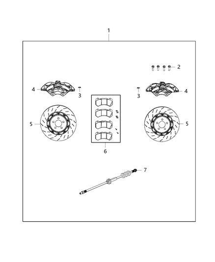 Rotor Brake Front Diagram for 68250184AA