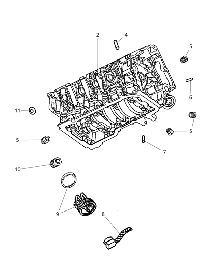 1998 Chrysler Concorde Block Short Diagram for 5102738AC