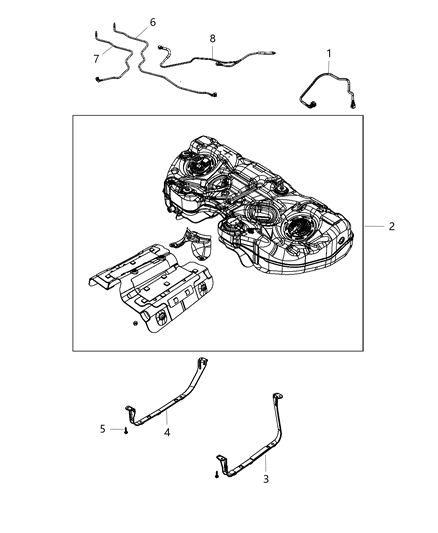 1984 Dodge B350 Tube Fuel Vapor Diagram for 68142828AA