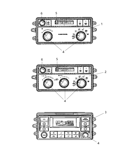 Control A/C And Heater - Auxiliary Diagram for 55056169AB
