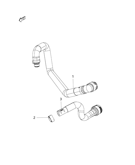 2020 Chrysler 300 Clamp Heater Hose Diagram for 68090680AA