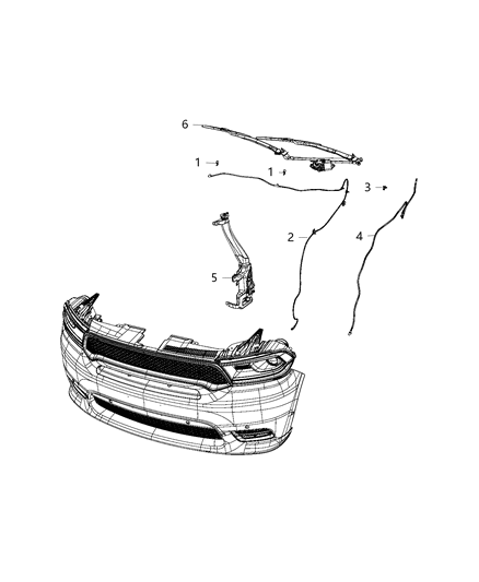 1992 Jeep Comanche Nozzle Windshield Washer Diagram for 68398695AA