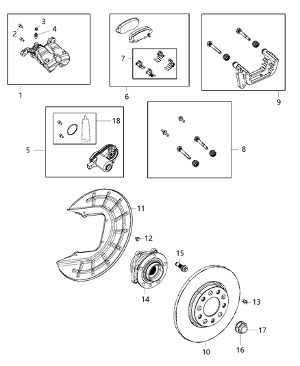 Hub And Bearing Wheel Diagram for 4779869AA