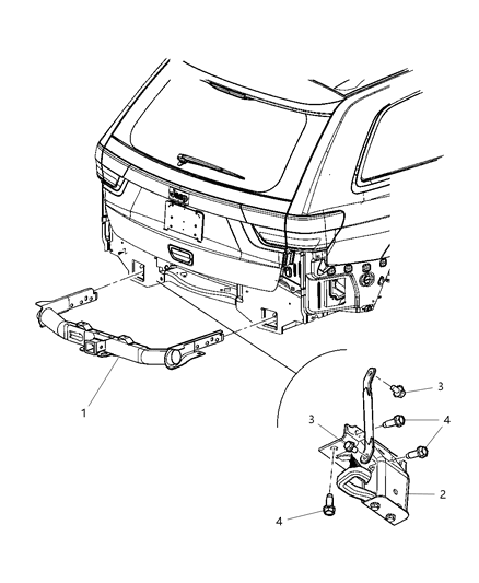 Hitch Trailer Diagram for 52124606AD