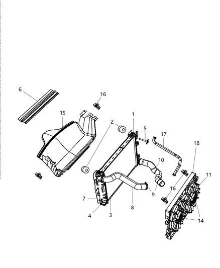 1987 Jeep Wagoneer Hose Radiator Inlet Diagram for 5030603AB