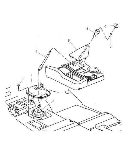 1999 Chrysler Concorde Boot Gear Shift Lever Diagram for 55366042AA