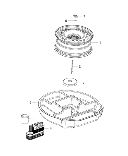 Spacer Foam Diagram for 68197726AA