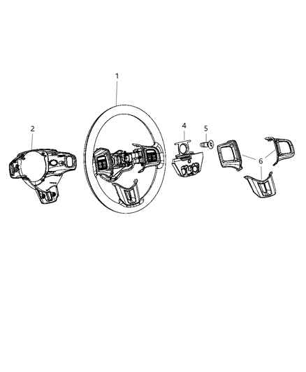2003 Dodge Caravan Screw Steering Wheel Diagram for 4649132AA