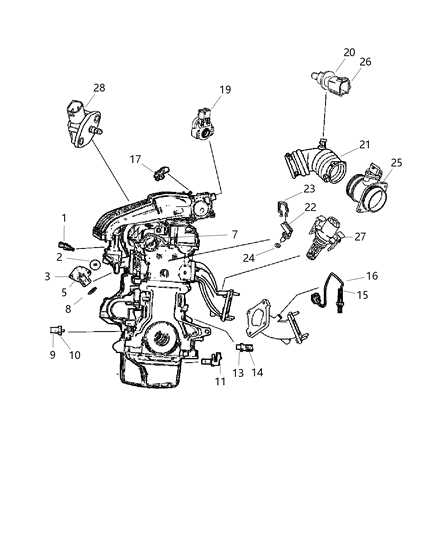 Sensor Air Pressure Diagram for 56044591AA