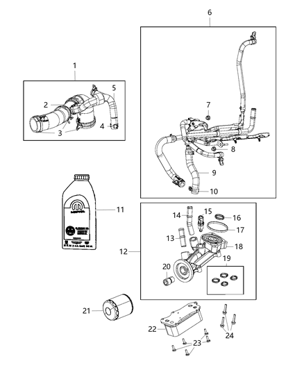 1987 Dodge Shadow Filter Engine Oil Diagram for 4892339AB