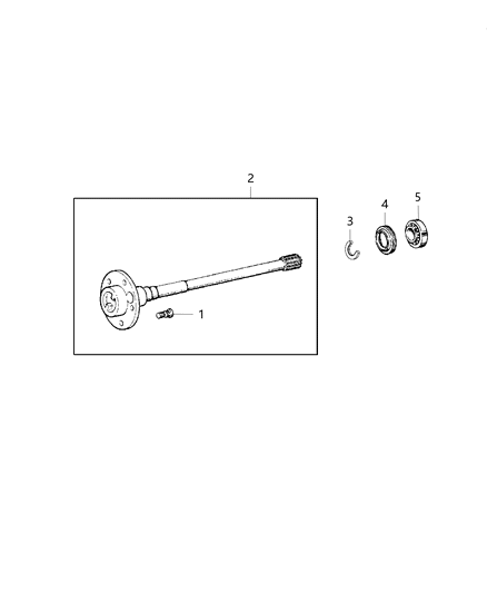 2017 Jeep Grand Cherokee Retainer Axle Shaft Diagram for 4856344