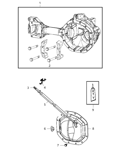2002 Jeep Liberty Housing Axle Diagram for 5170303AD