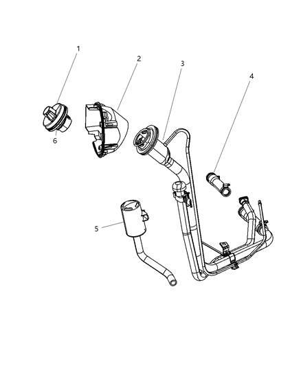 Tube Fuel Filler Diagram for 52129222AD