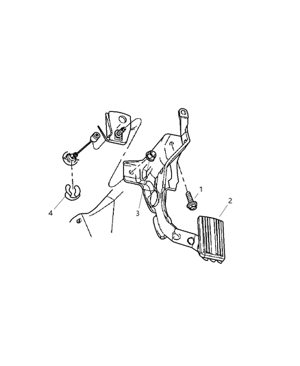Pedal Accelerator Apps Sensor Serviced With Pedal Diagram for 53034003AA